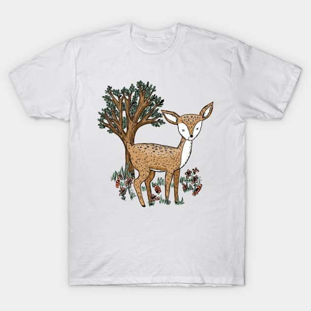 Hello Deer T-Shirt by LauraKatMax